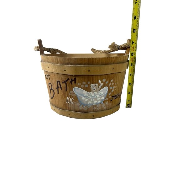 VTG Wooden Hot Bath 10 Cent Soap Extra Bucket - 1998 Bathroom Decor/Towel Holder - Picture 3 of 10